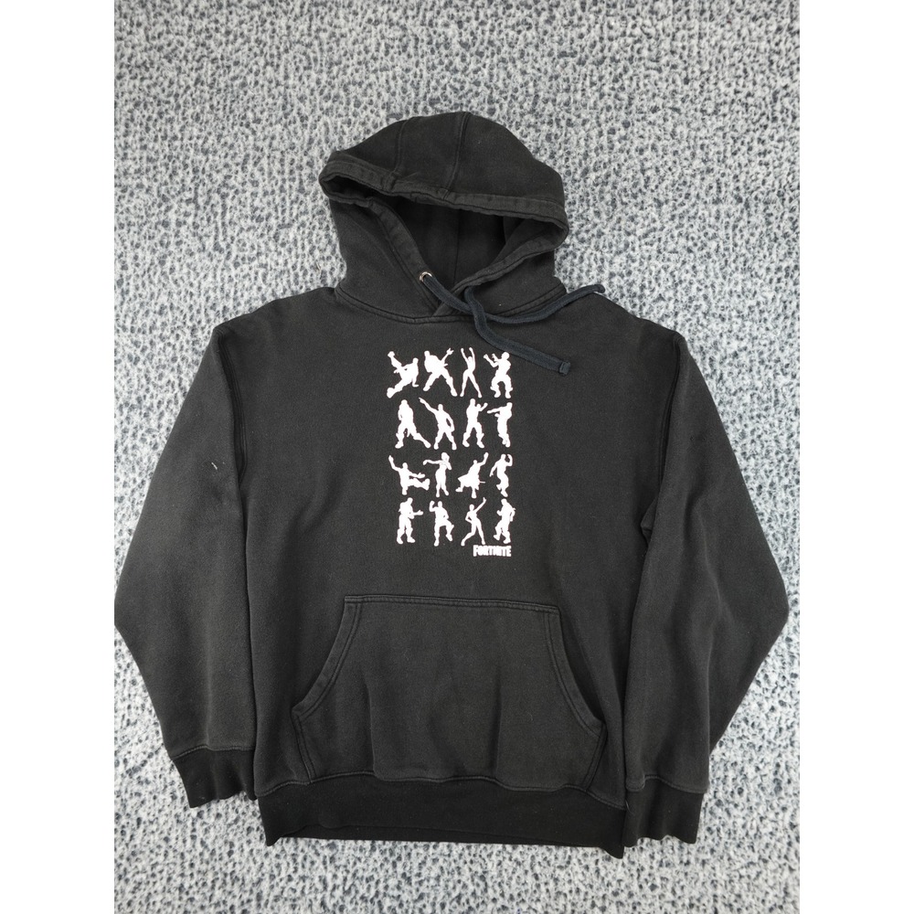 Fortnite Emote‎ Graphic Hoodie Mens Large Black Good Pullover Sweatshirt